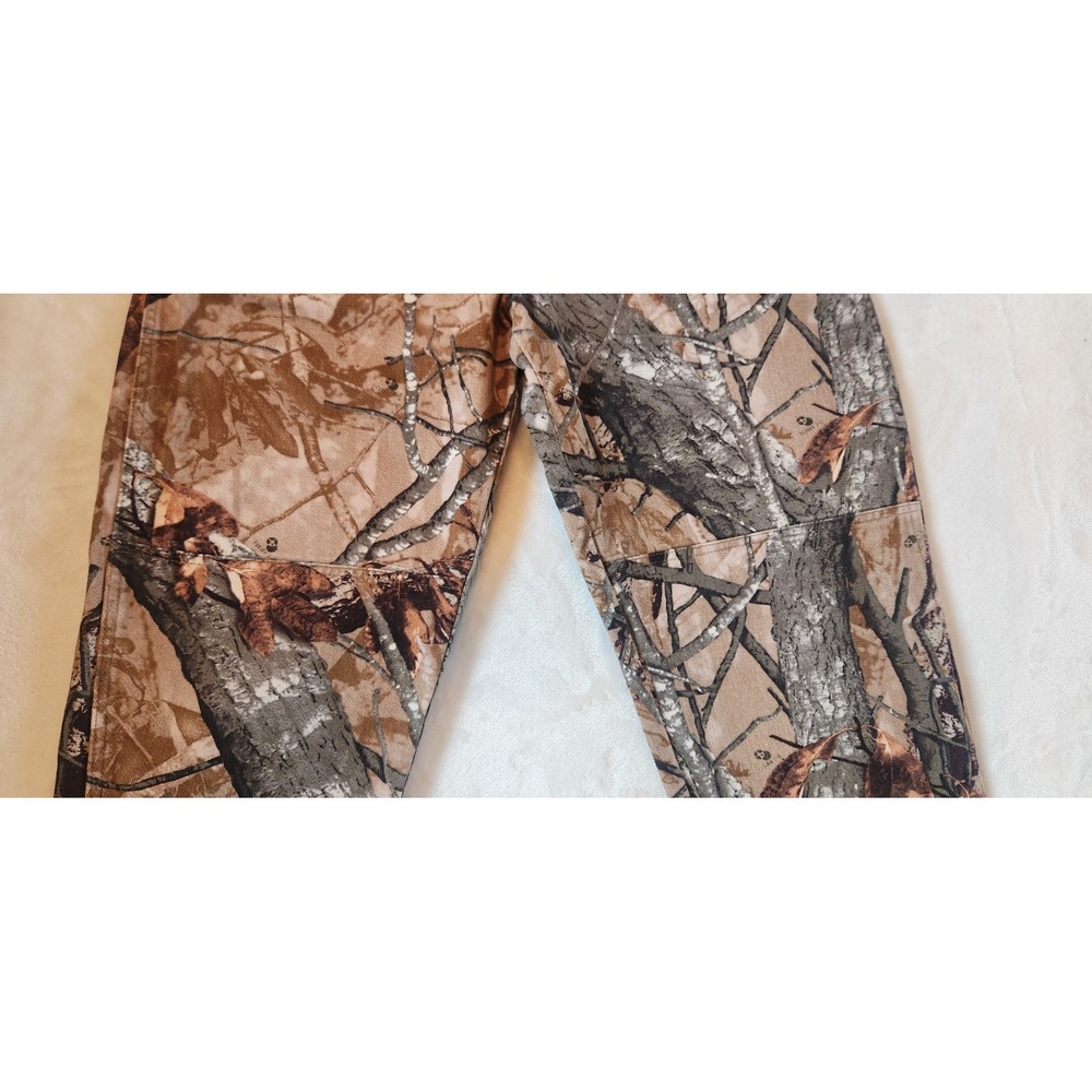 VTG Wrangler 36 X 30 Mossy Oak Camo Double Knee Jeans Hunting Pants USA Y2K - Picture 3 of 8